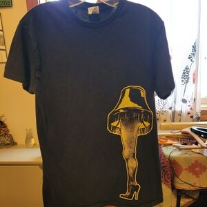 Movie  Christmas Story Black Graphic T-Shirt, M, 100%cotton